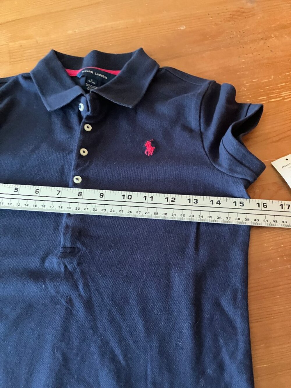 RALPH LAUREN Boy's Polo Shirt Navy Blue, Short slvs, Size L (12-14), New - Picture 6 of 8